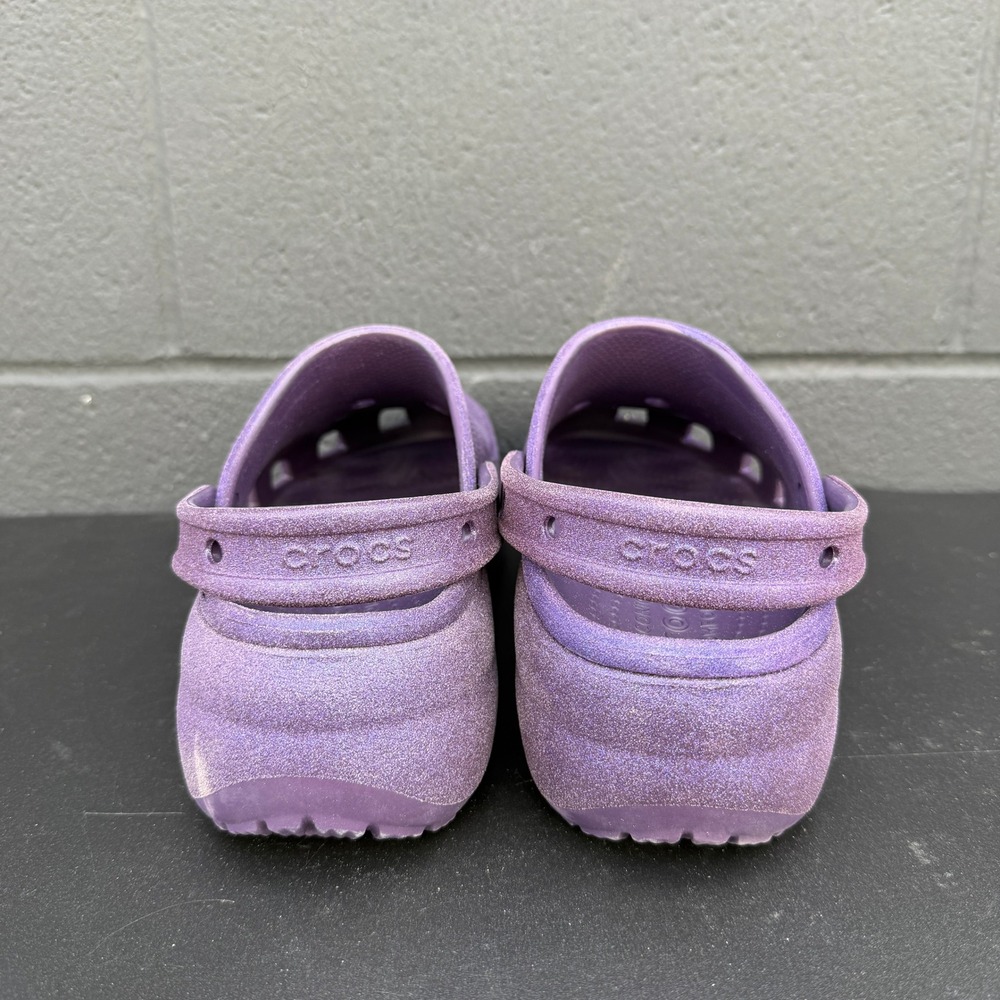 Crocs Women's Classic Platform Glitter Clog US 10 Dark Iris 207241-5AS Sandals - Picture 5 of 6